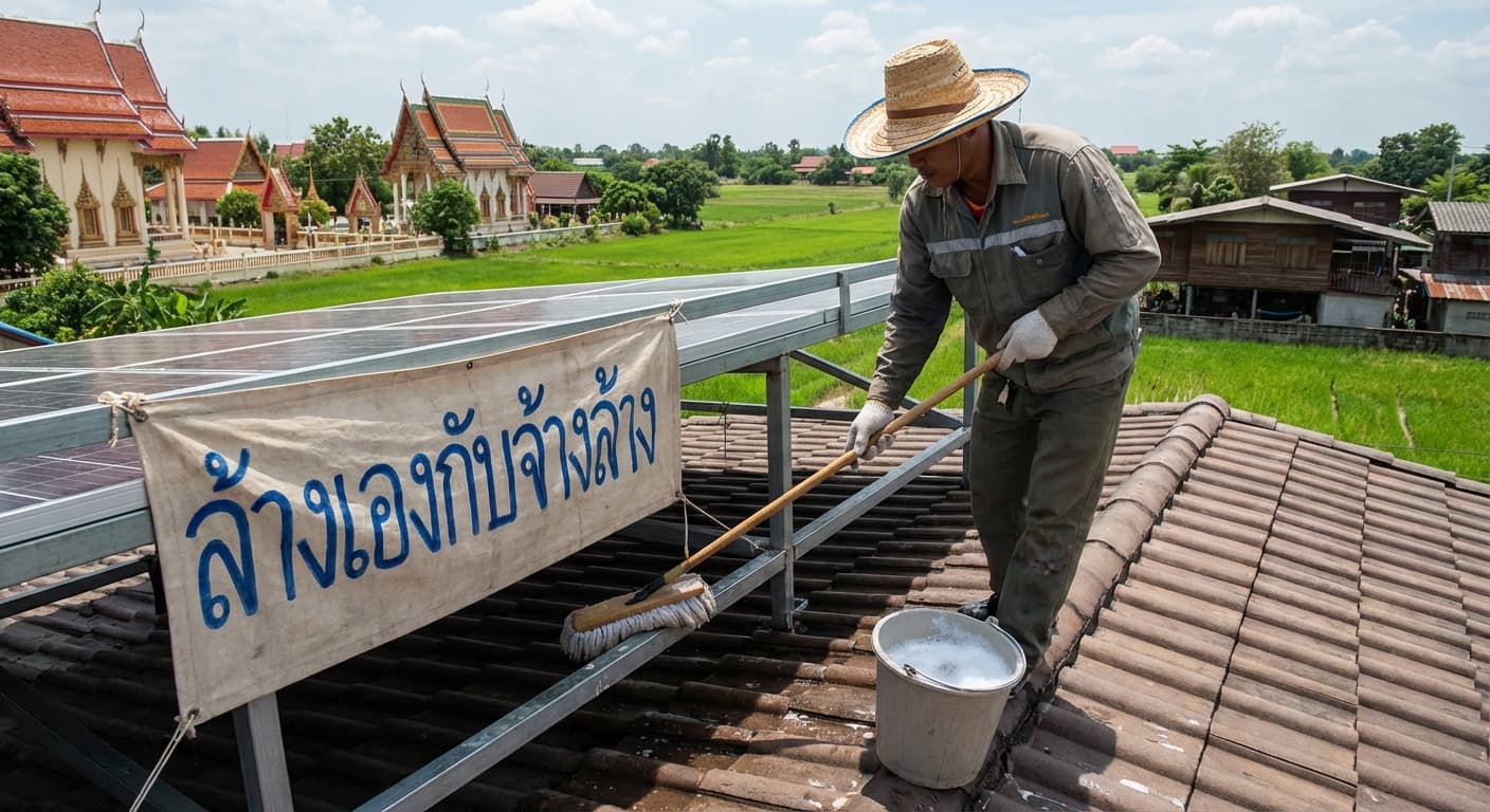 ล้างเอง หรือ จ้าง? เลือกวิธีดูแลแผงโซล่าเซลล์ที่พิจิตร ให้คุ้มค่าที่สุด