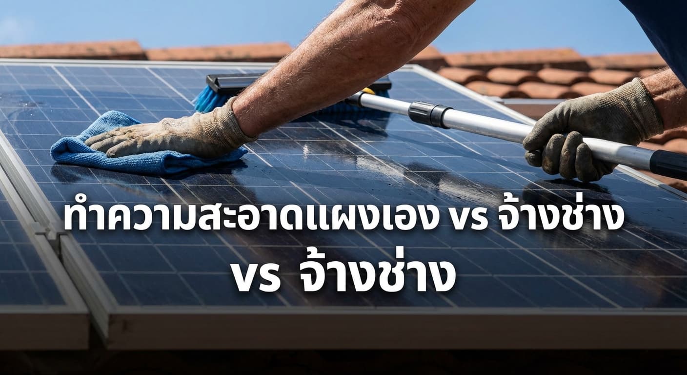 ทำความสะอาดแผงโซล่าเซลล์เอง vs จ้างช่าง: คุ้มค่ากว่ากัน?